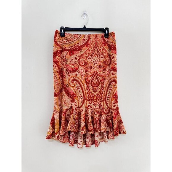 Express hippie patterned skirt flowy & great for spring! elastic waistband size - Picture 1 of 4